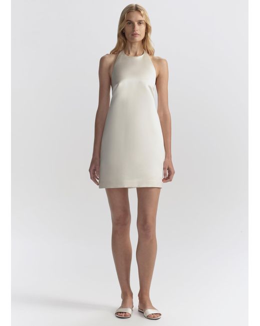 knee length dresses for ladies Satin Halter Mini Dress – Cotton Candy LA main image 1