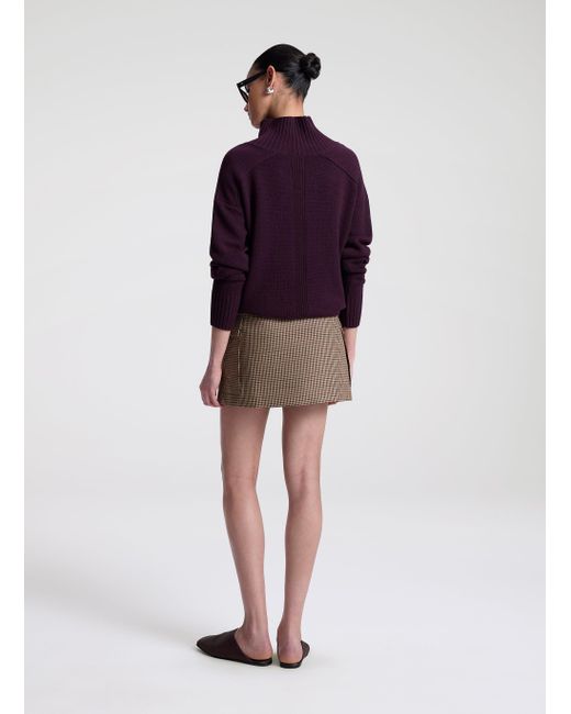 A.L.C. Purple Conan Wool Tailored Mini Skirt