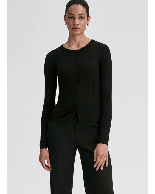 A.L.C. Black Fisher Fine Merino Knit Cardigan