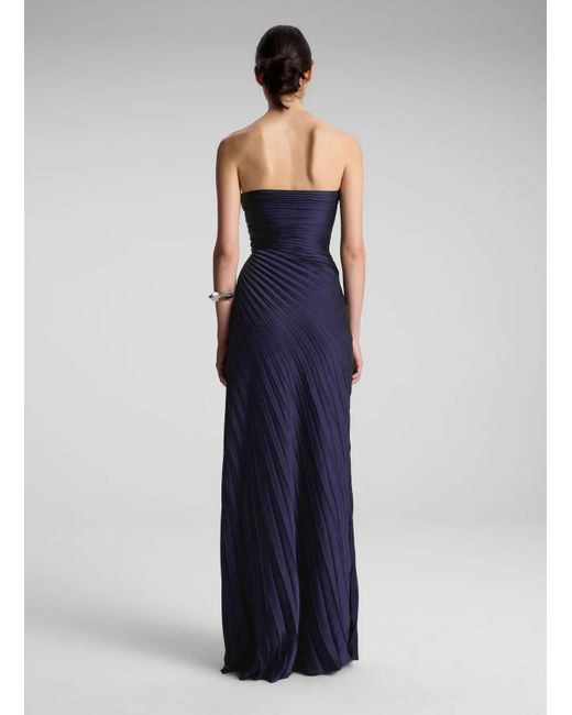 open lace back dress A.L.C. Women's Bianca Strapless Pleated Maxi Dress in Whisper White, Size 0