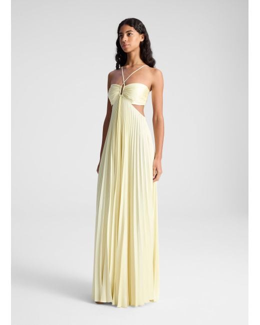 open lace back dress ALC Moira Halter Maxi Dress – Cloomers main image 0