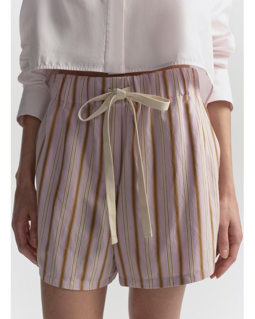 A.L.C. Multicolor Casey Striped Drawstring Short