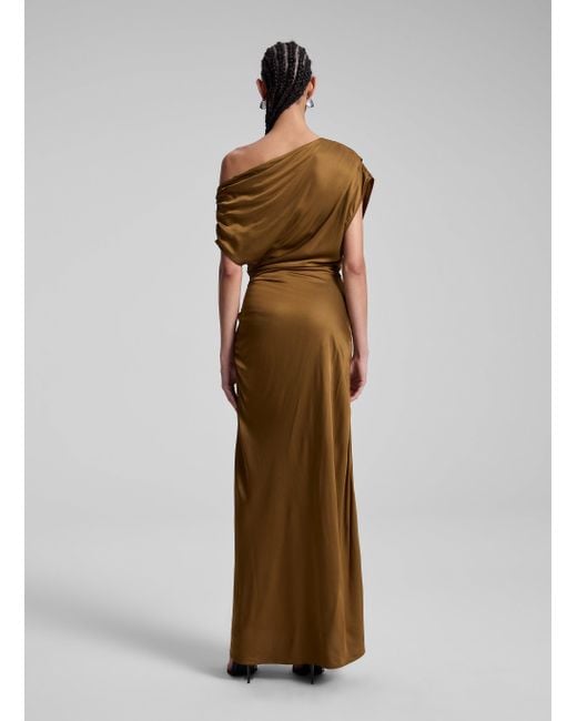 penny satin midi dress A.L.C. Penny Embellished Satin Midi Dress