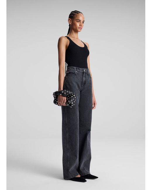 A.L.C. Black Simone Studded Leather Bag