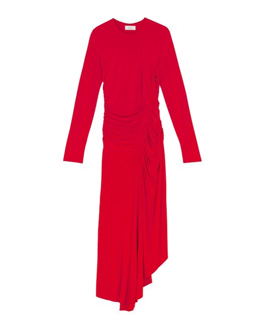 A.L.C. Red Adeline Jersey Midi Dress