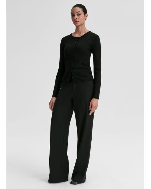 A.L.C. Black Fisher Fine Merino Knit Cardigan