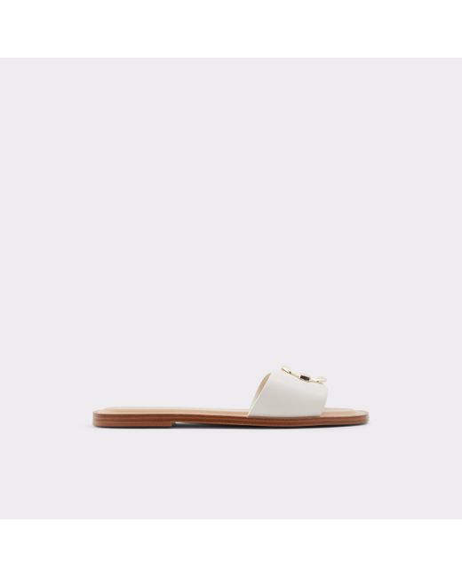 Aldo white hot sale slides