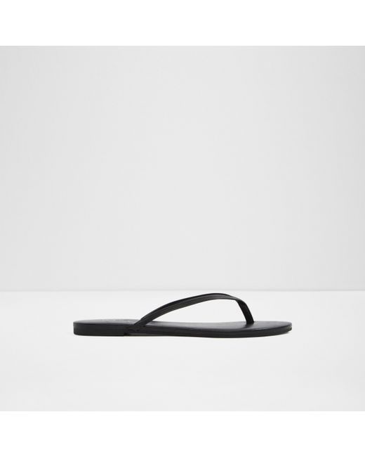 aldo black flip flops