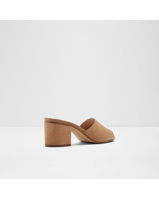 ALDO Leather Kedireclya Block Heel Mule Sandal in Camel Aldo | Kedireclya Block Heel Mule Sandal | Nordstrom Rack