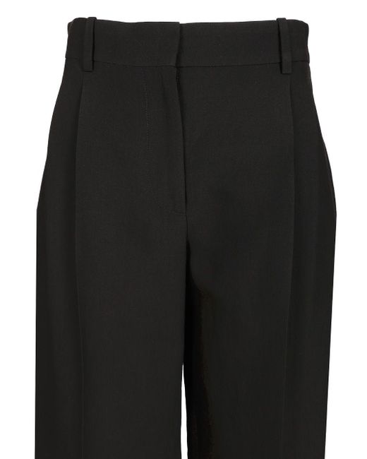 THE ROW Lilas コットン リネン パンツ ブラック The Row
