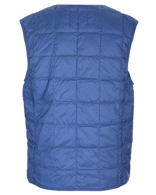 Taion Quilted Vest in Blue Lyst