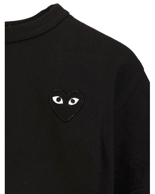 COMME DES GARÇONS PLAY Black T-Shirt With Small Heart