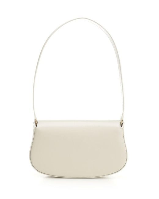 Saint Laurent White "demi Lune" Hobo Bag