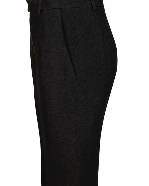 Balenciaga Flared Trousers In Black Flowing Viscose