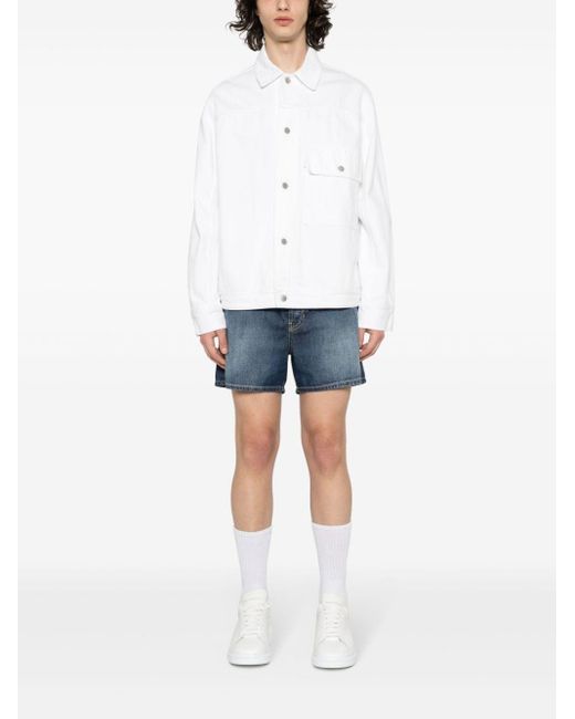 Alexander McQueen Blue Denim Shorts for men