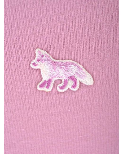 Maison Kitsuné Pink Baby T-Shirt With Fox Baby Patch