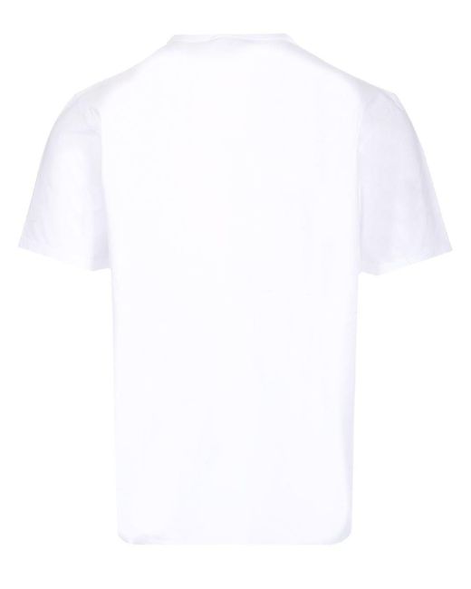 Maison Kitsuné White T-shirt With Fox Head Patch