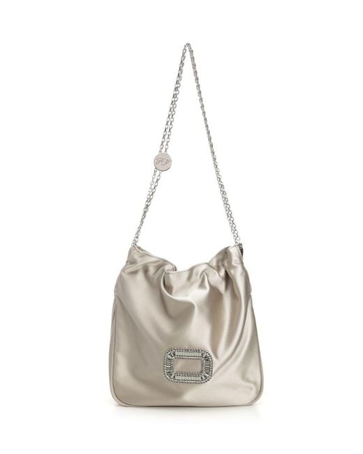 Roger Vivier White Mini "pilgrim" Bag