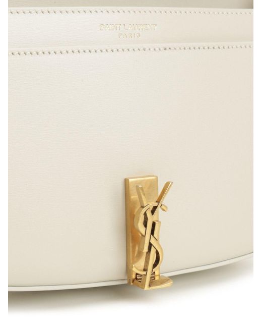 Saint Laurent White "demi Lune" Hobo Bag