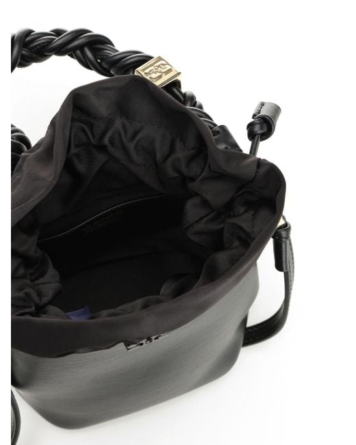 Ganni Black Mini Bou Bucket Bag