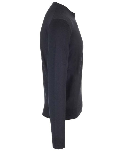 Mauro Ottaviani Blue Crewneck Sweater In Wish Wool for men