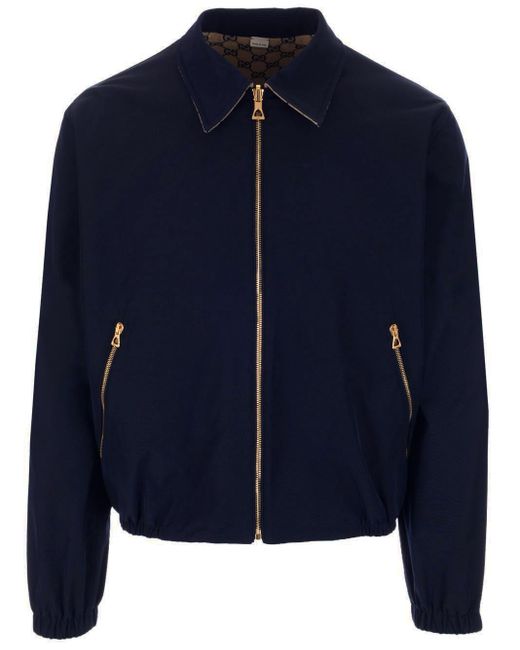 Gucci Reversible Jacket in Blue for Men | Lyst Canada