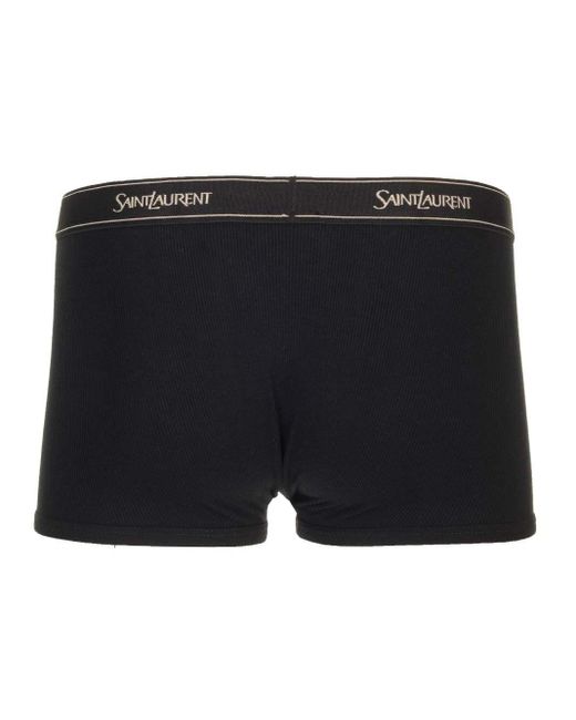 Saint Laurent Black Jersey Boxer Shorts for men