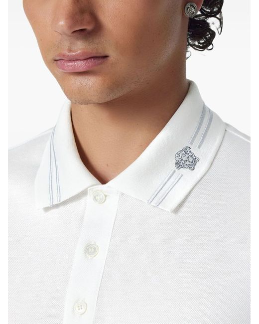 Versace White Piquet Polo Polo Shirt for men