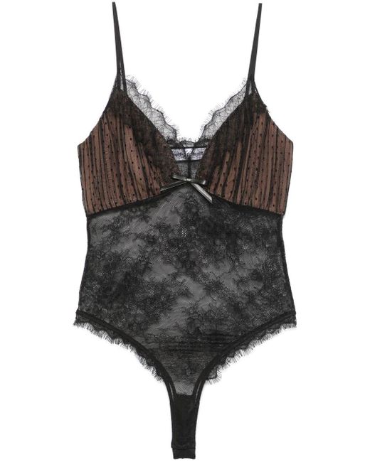 インナー・ルームウェアその他 Self-Portrait Polka Dot Mesh Bodysuit Polka Dot Mesh Bodysuit