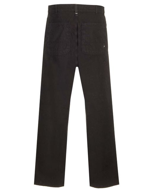 AMISH Black Easy Fit Trousers for men