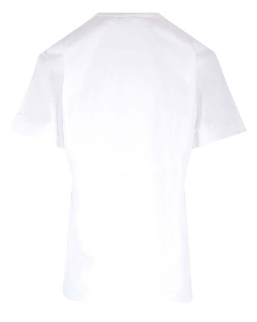 COMME DES GARÇONS PLAY White T-shirt With Mini Red Hearts