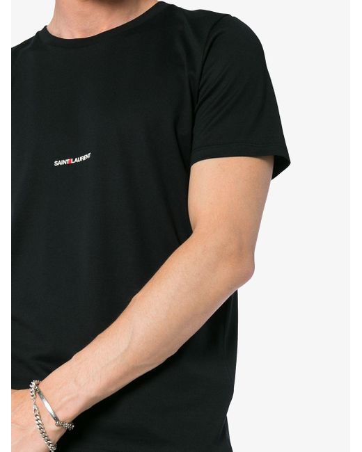 Saint Laurent Black T-shirt With Logo