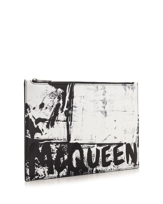 Alexander McQueen White Leather Pouch