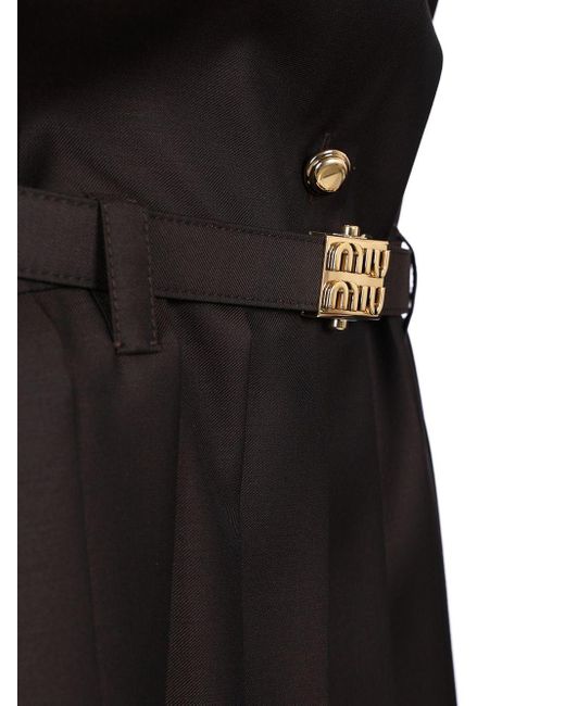 Miu Miu Black Short Wool Dress