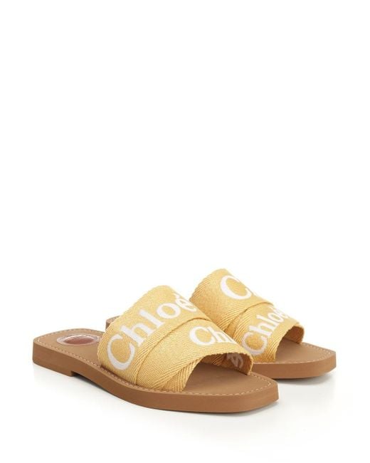 Chloé Natural Woody Mules