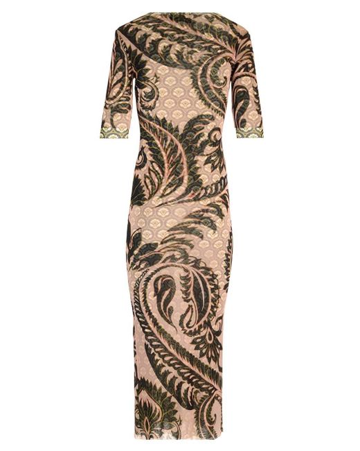 Etro Metallic Double Layer Fitted Dress