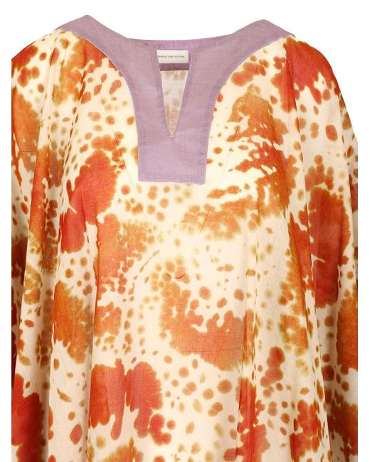 ワンピース Dries Van Noten Kaftan Dress Dries Van Noten Kaftan Dress in Orange | Lyst Canada