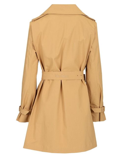 Max Mara★Short trench coat Water-repellent gabardine short trench coat, navy | Weekend