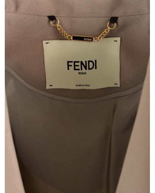 Fendi Natural Deconstructed Tailored Jacket