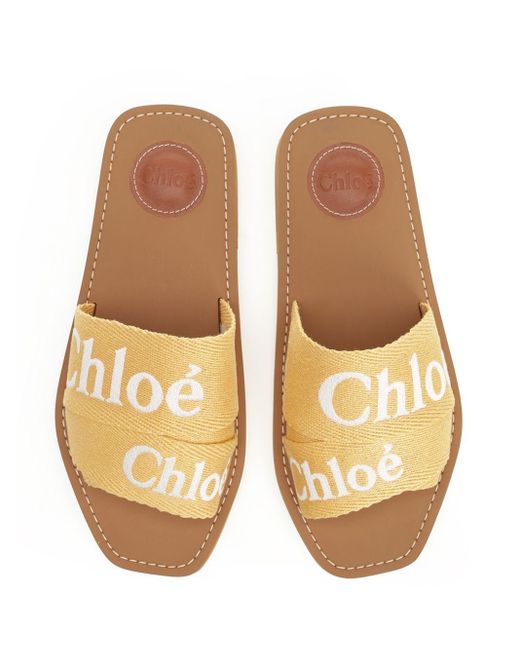 Chloé Natural Woody Mules