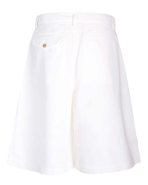 Comme des Garçons White Polyester Twill Shorts for men
