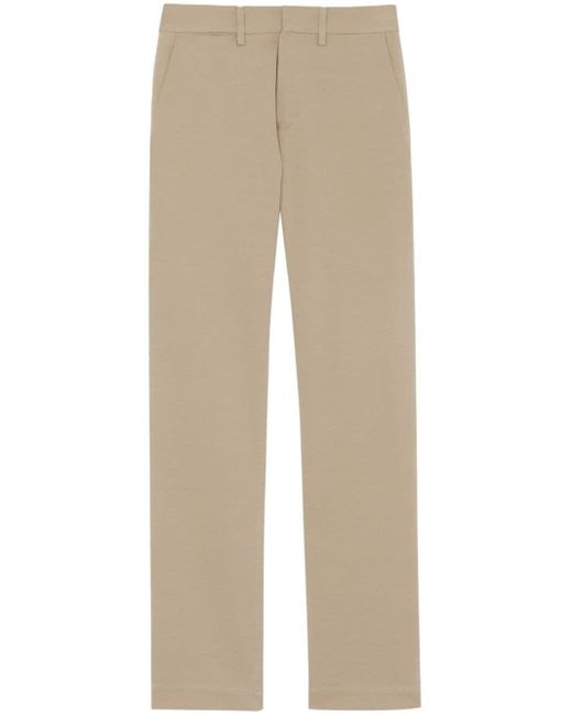 Saint Laurent Natural Chino Trousers In Stretch Cotton for men