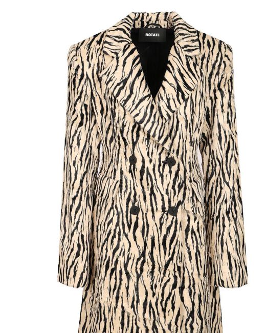 ROTATE BIRGER CHRISTENSEN Natural Faux Fur Coat