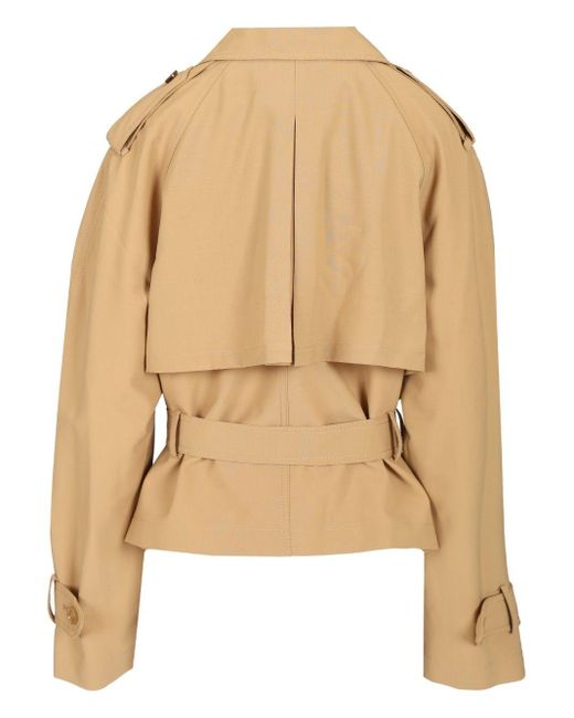Marni Short Trench Coat With Belt Jackets in Natural | Lyst