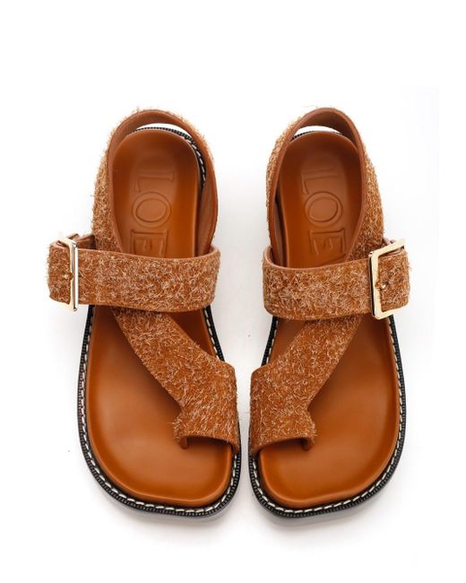 Loewe Brown "ease" Thong Sandals
