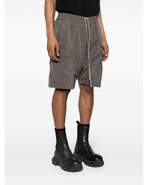 Rick Owens Gray Grey Cargo Shorts for men