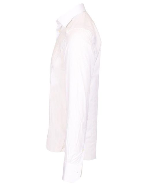 Zegna White Stretch Cotton Shirt Shirts for men