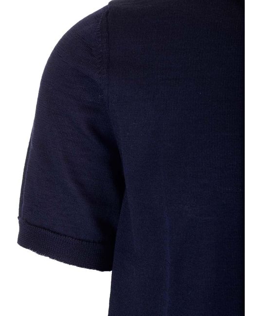COMME DES GARÇONS PLAY Blue Wool Polo Shirt for men