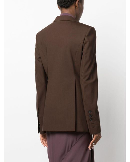 Rick Owens Notched-lapel Single-breasted Blazer in Brown | Lyst