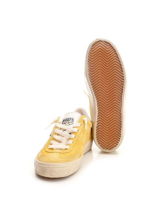 Golden Goose Deluxe Brand Yellow Ocher Suede "soul-star" Sneakers